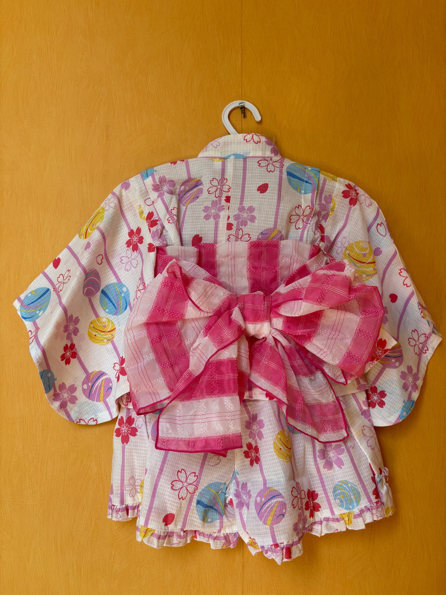 2 ans ★ Robe Yukata pour enfants – style japonais, jupe évasée et ceinture à nœud, parfaite pour l’été 🌸