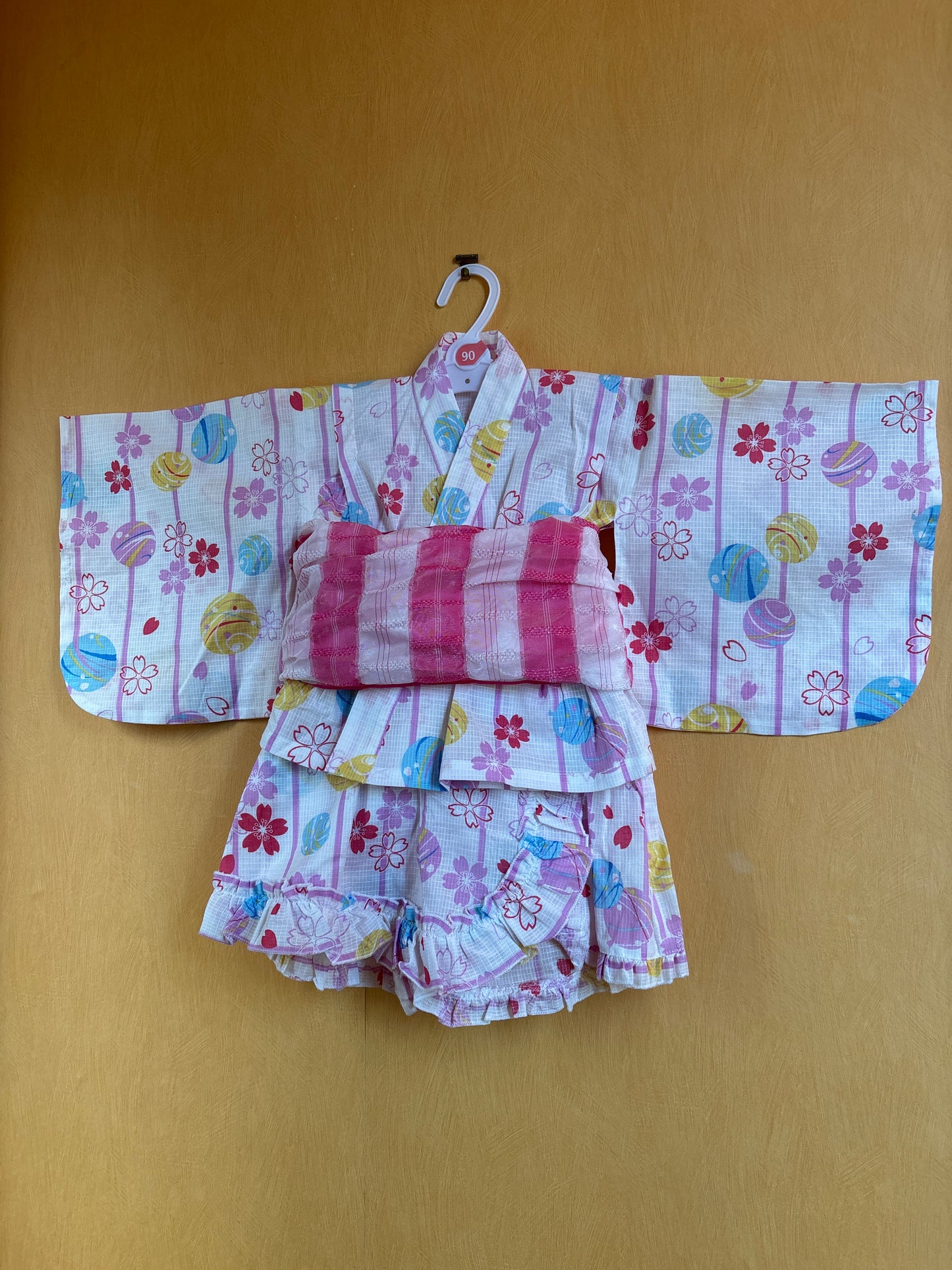 2 ans ★ Robe Yukata pour enfants – style japonais, jupe évasée et ceinture à nœud, parfaite pour l’été 🌸