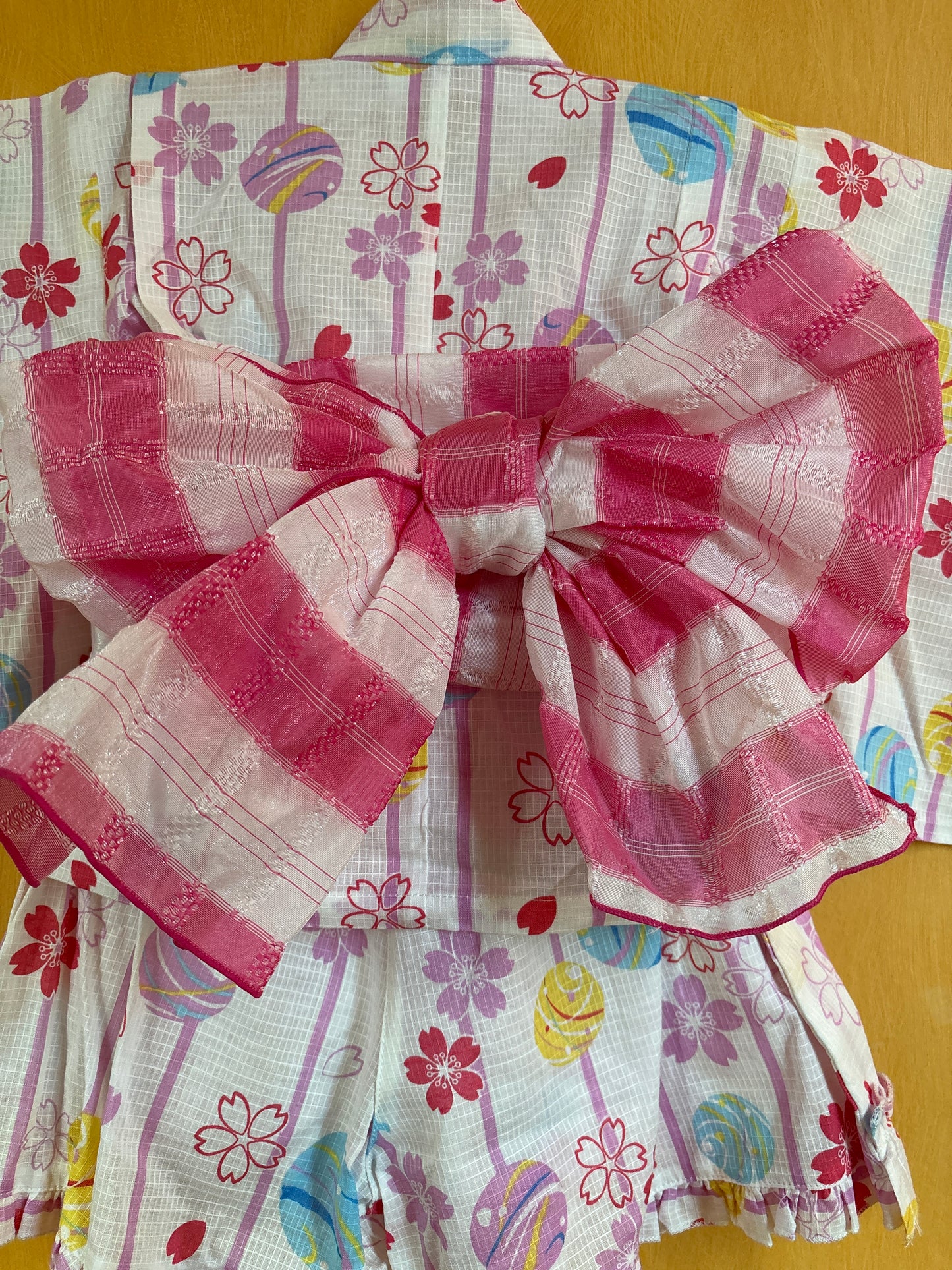 2 ans ★ Robe Yukata pour enfants – style japonais, jupe évasée et ceinture à nœud, parfaite pour l’été 🌸