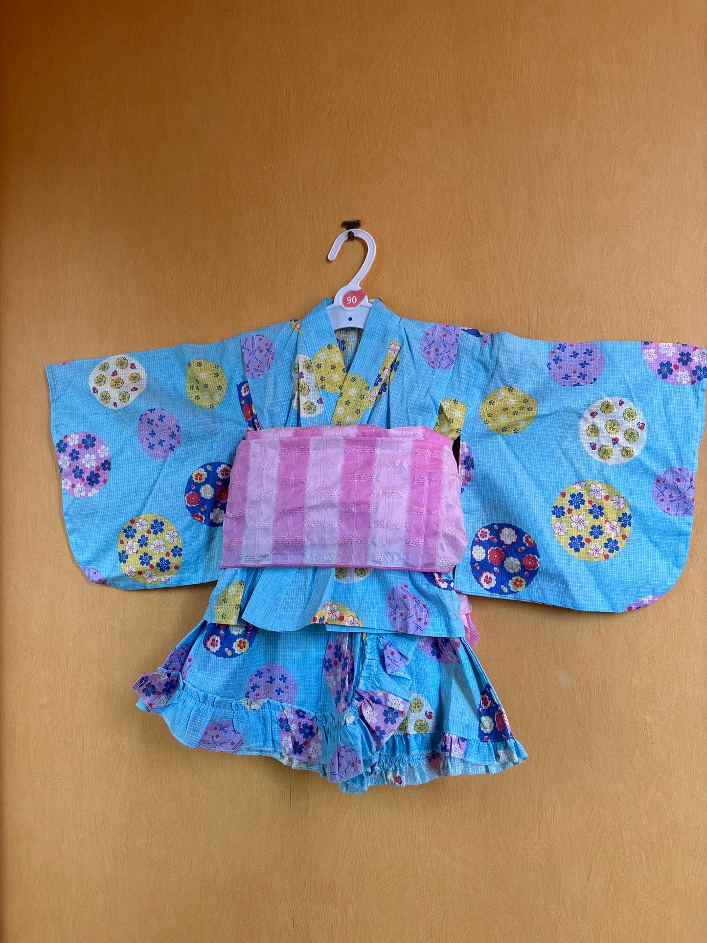 2 ans ★ Robe Yukata pour enfants – style japonais, jupe évasée et ceinture à nœud, parfaite pour l’été 🌸