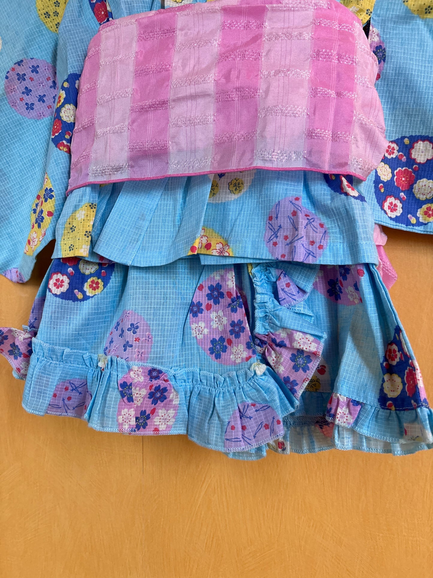 2 ans ★ Robe Yukata pour enfants – style japonais, jupe évasée et ceinture à nœud, parfaite pour l’été 🌸