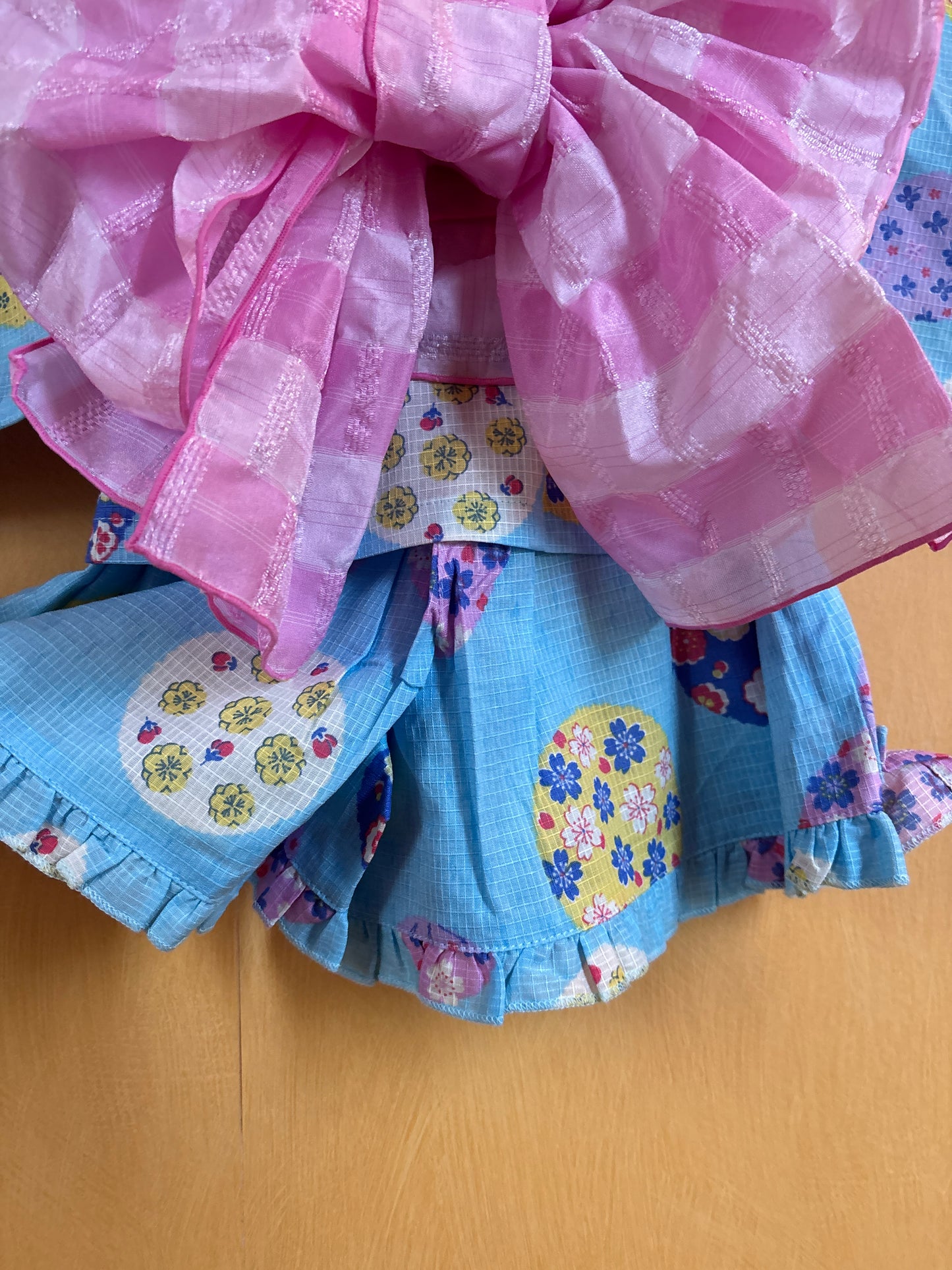 2 ans ★ Robe Yukata pour enfants – style japonais, jupe évasée et ceinture à nœud, parfaite pour l’été 🌸