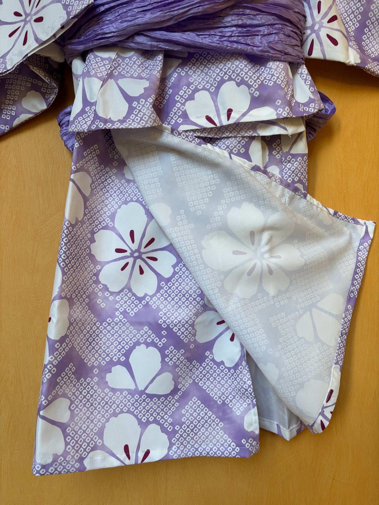 5~6 ans ★ Robe yukata fille – Ensemble 3 pièces : robe, veste kimono et ceinture 🎀