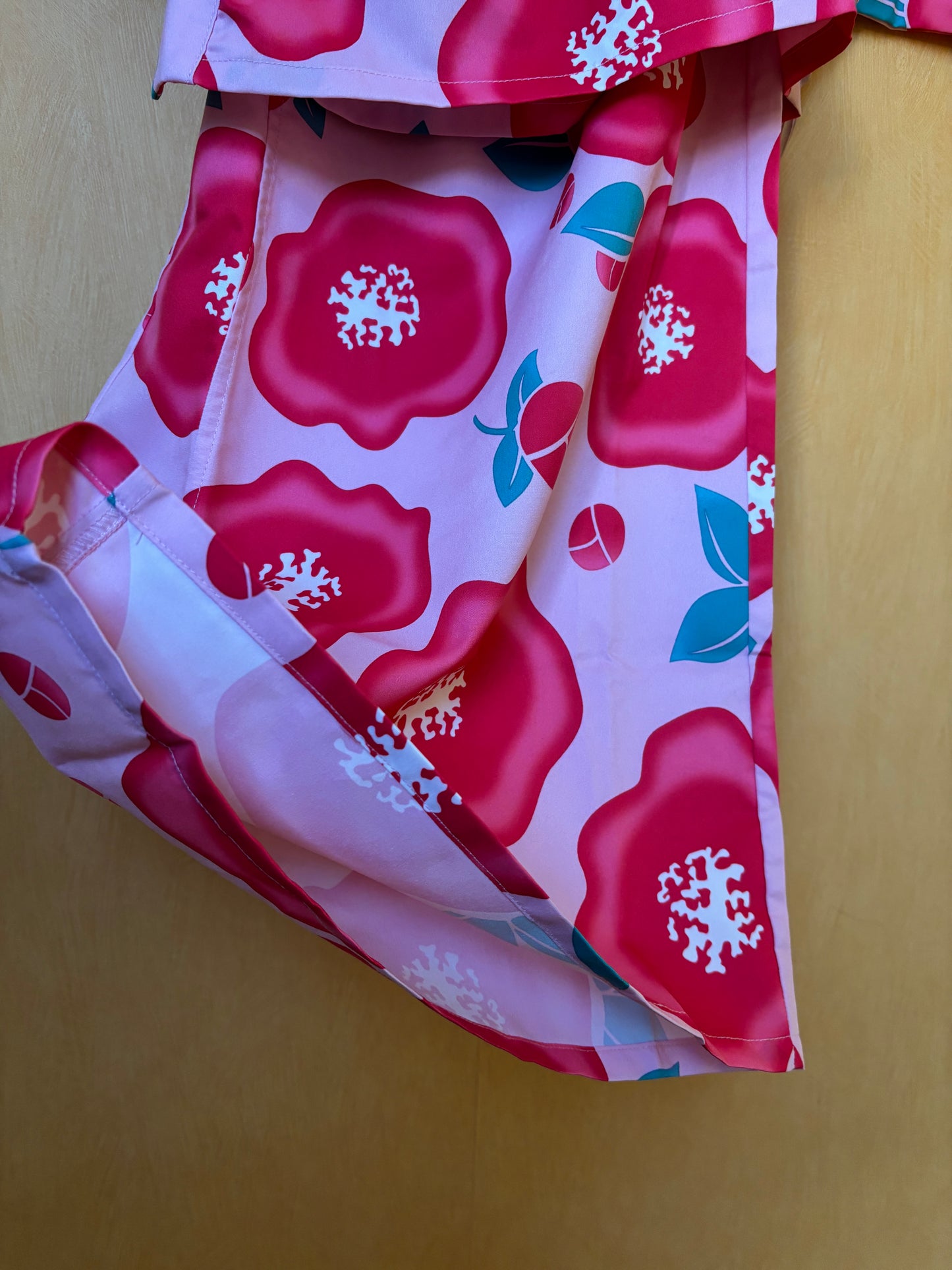 6~7ans ★ Robe yukata fille – Ensemble 3 pièces : robe, veste kimono et ceinture 🎀